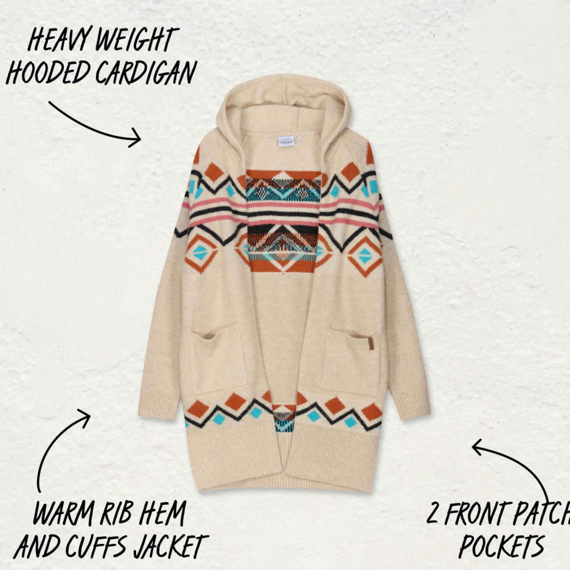 Damen Palumbo Kapuzen-Cardigan