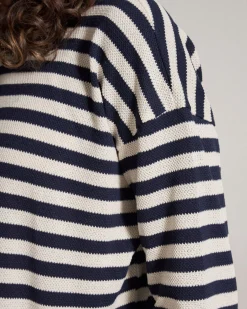 Damen Panorama Gestreiftes Langarmshirt