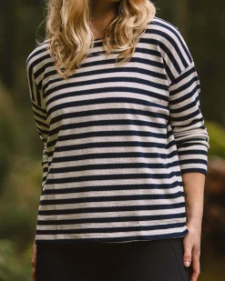Damen Panorama Gestreiftes Langarmshirt