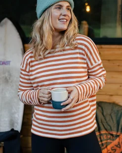Damen Panorama Gestreiftes Langarmshirt