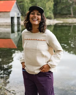 Damen Petal Bio-Baumwoll-Langarmshirt