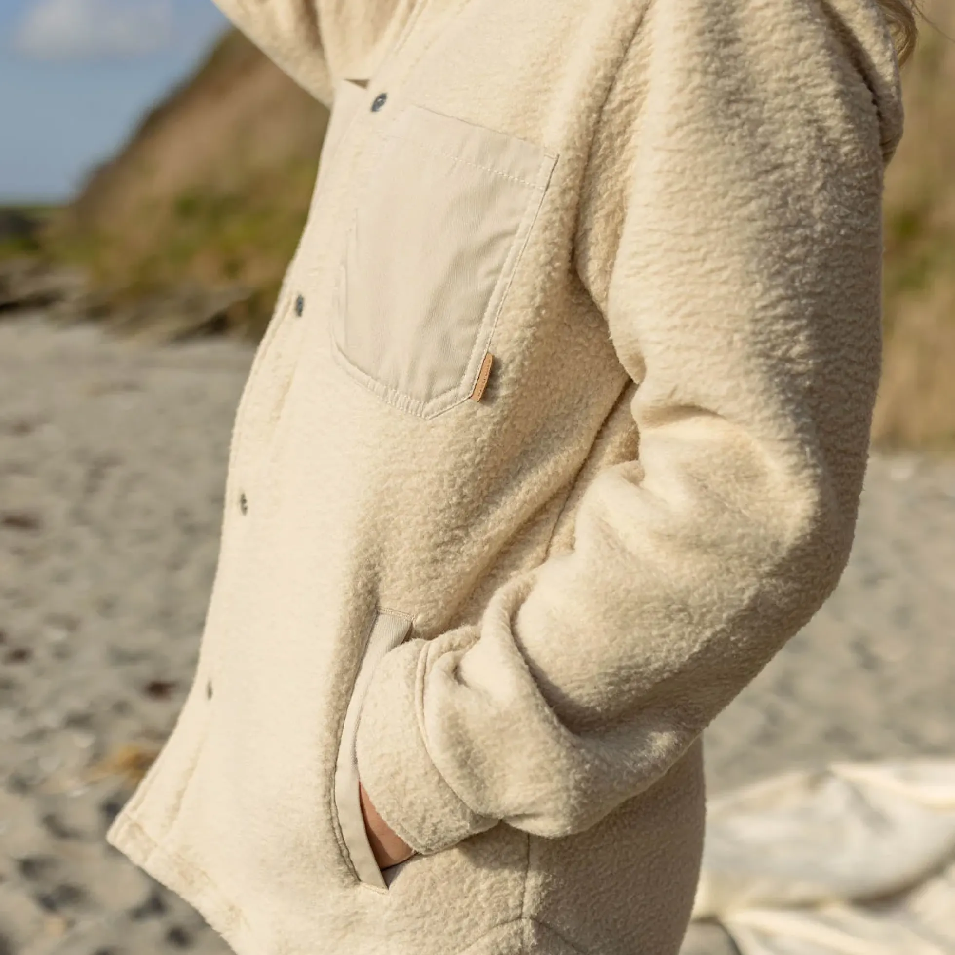 Damen Rappel Sherpa Fleece Oversized Shirt