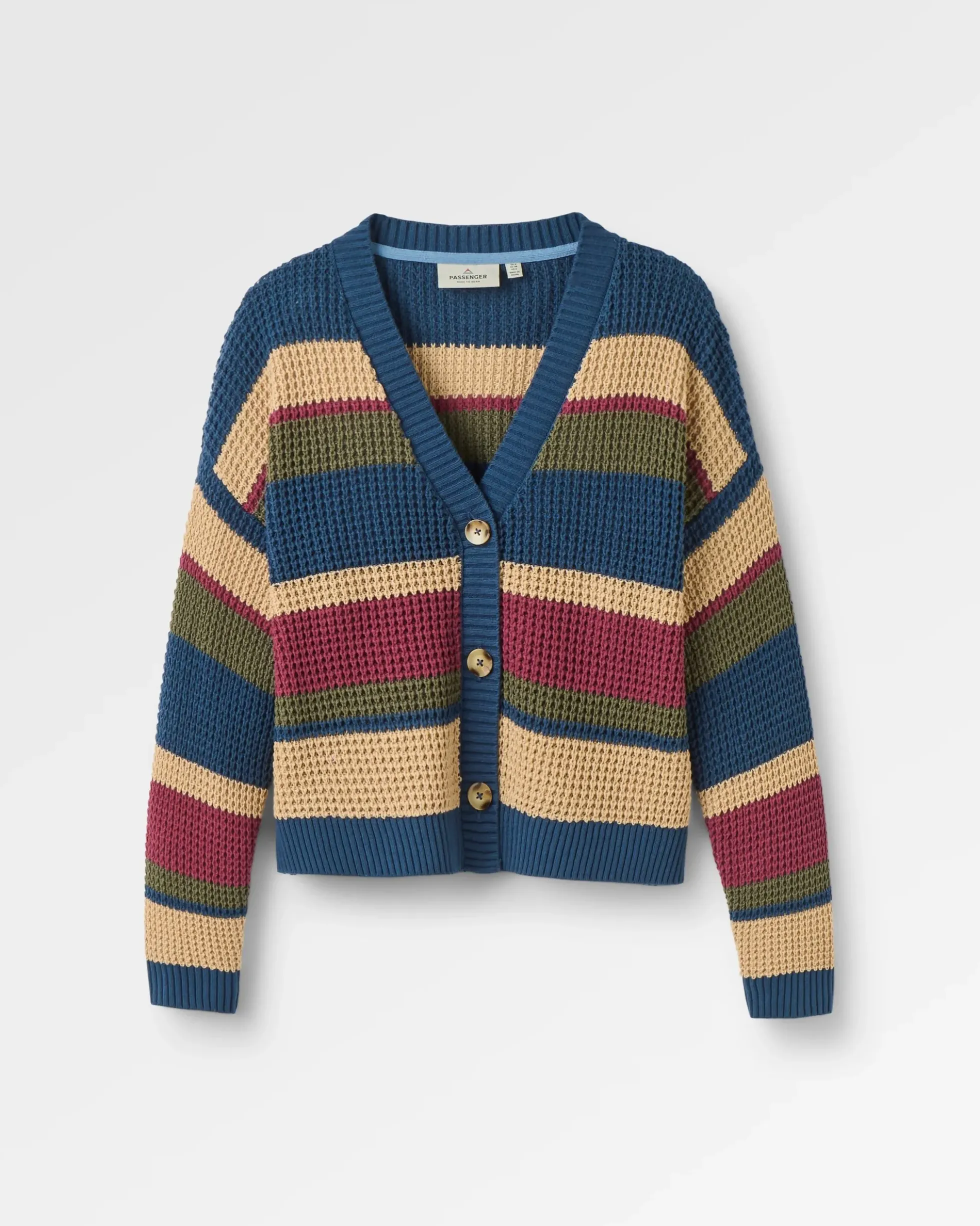 Damen Reflection Offenes Strick-Streifiges Cardigan
