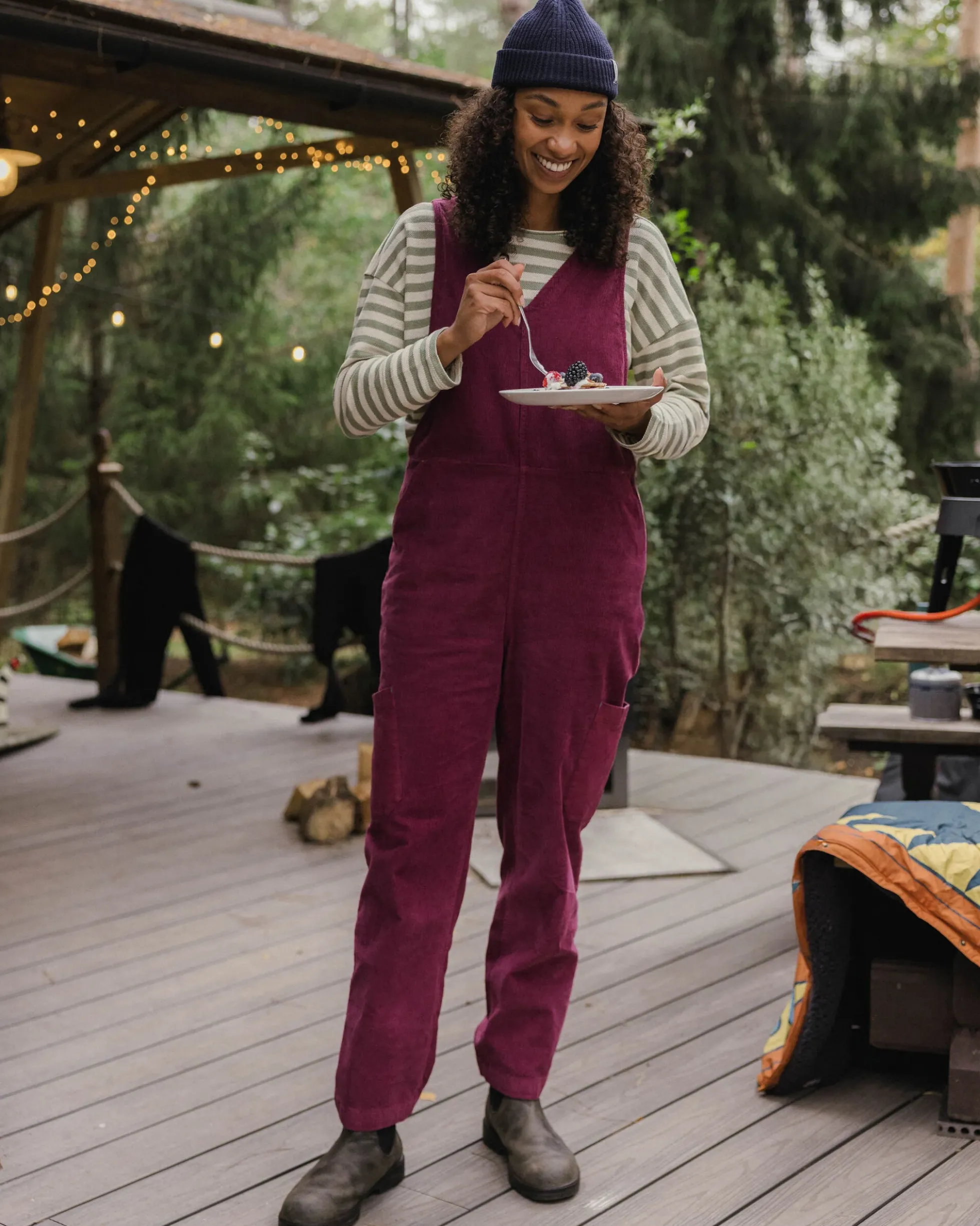 Damen Refuel Bio-Baumwoll Cord Jumpsuit