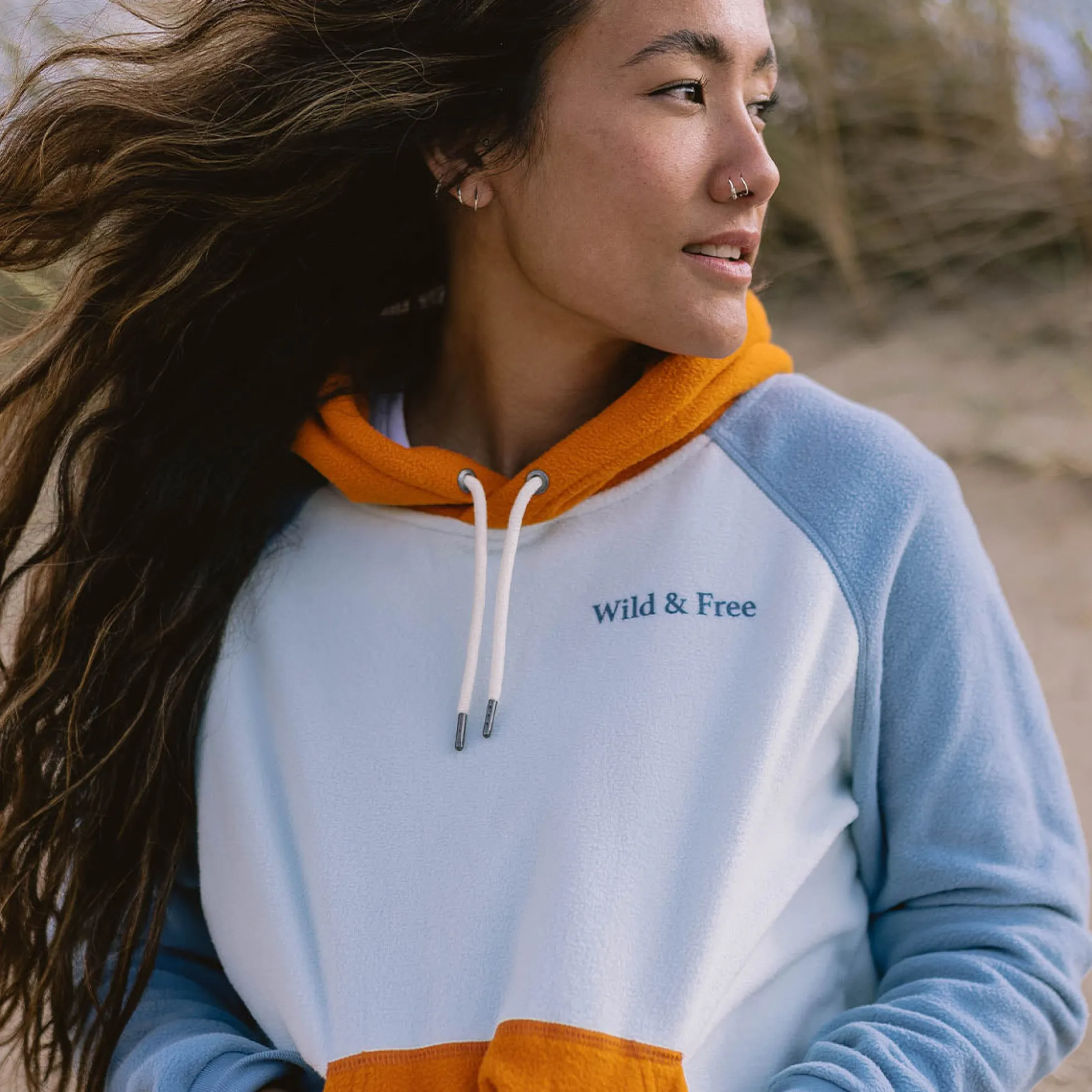 Damen Regenbogen Polar Fleece Hoodie
