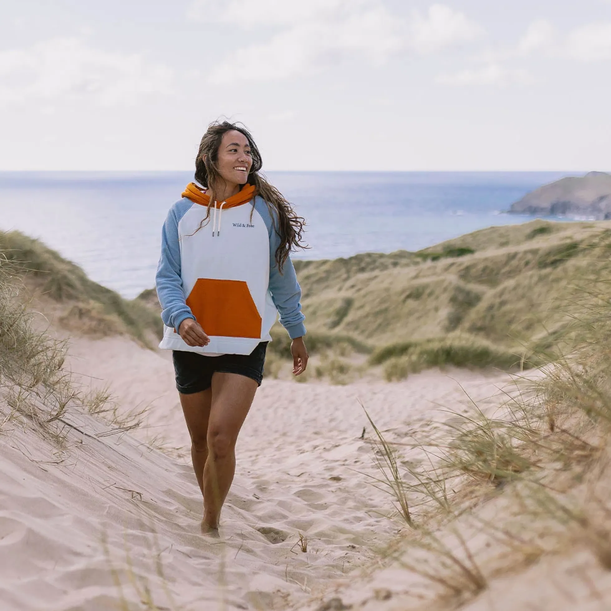 Damen Regenbogen Polar Fleece Hoodie