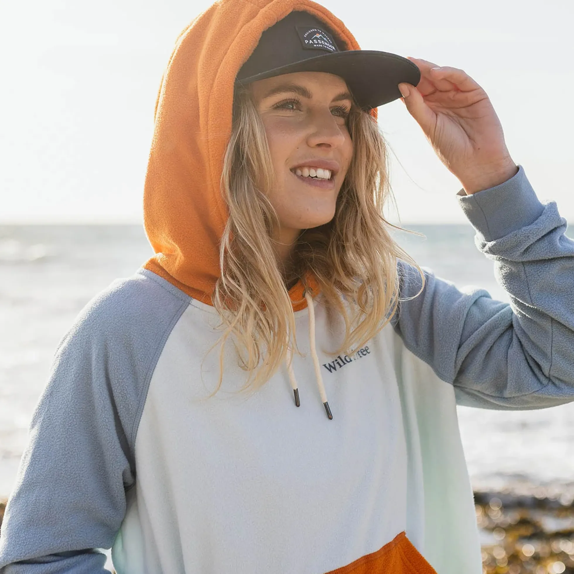 Damen Regenbogen Polar Fleece Hoodie