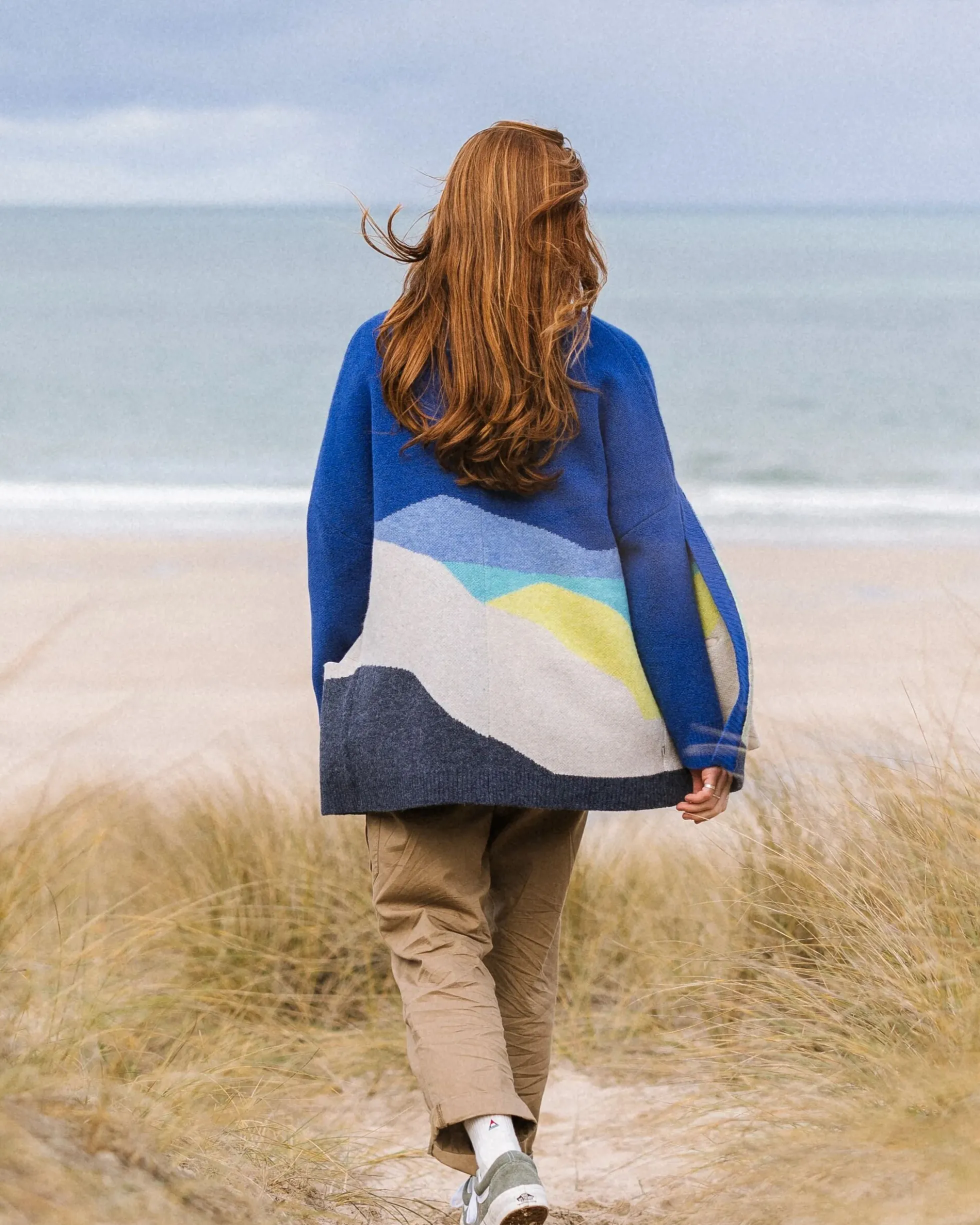 Damen Scenic Gestrickter Cardigan in Langer Form