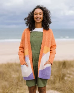 Damen Scenic Langgestrickter Cardigan
