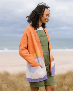 Damen Scenic Langgestrickter Cardigan