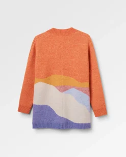 Damen Scenic Langgestrickter Cardigan