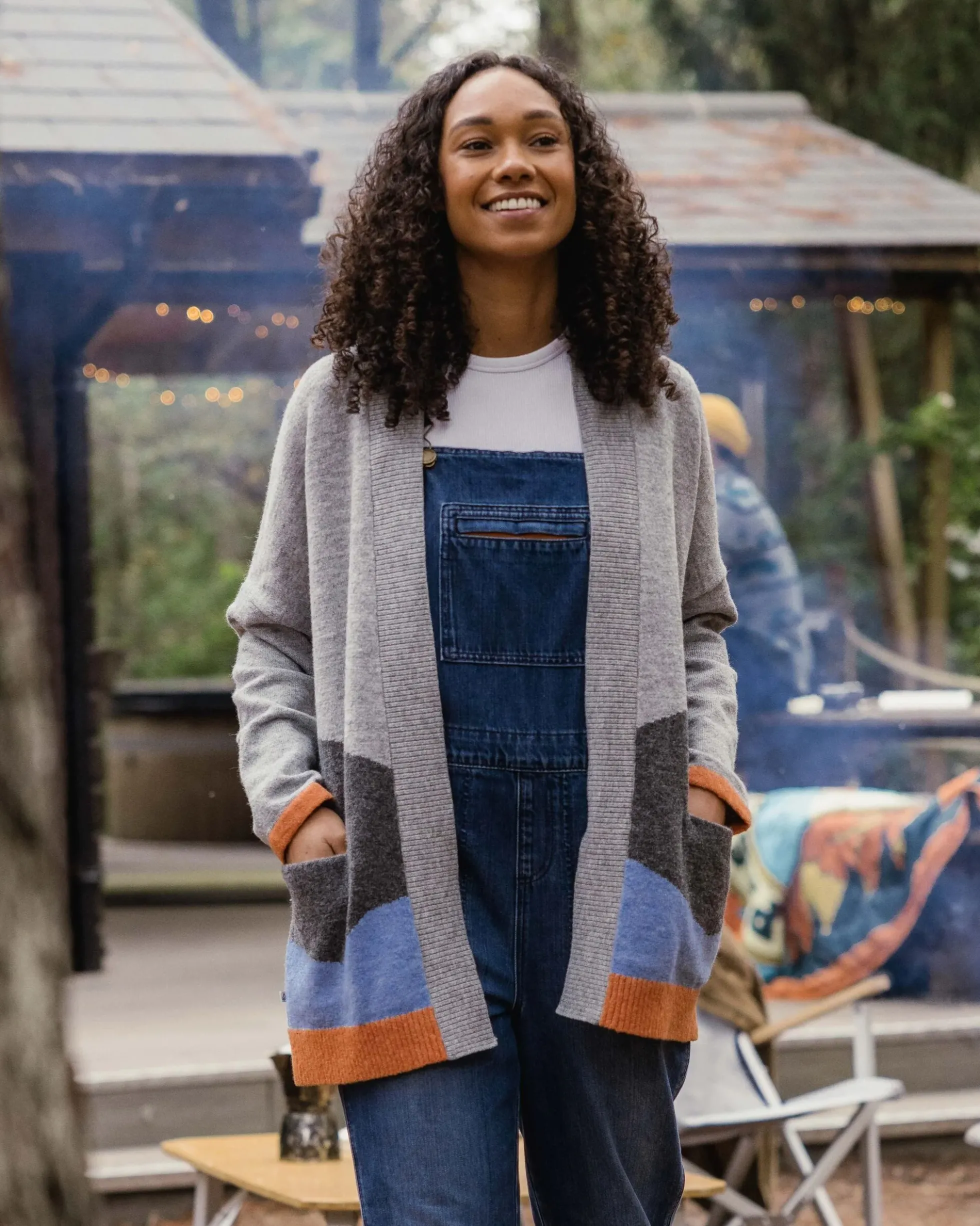 Damen Scenic Leichte Lange Strickjacke