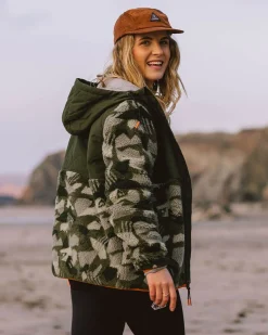 Damen Sefton Tieflor-Sherpa Fleece mit Reißverschluss