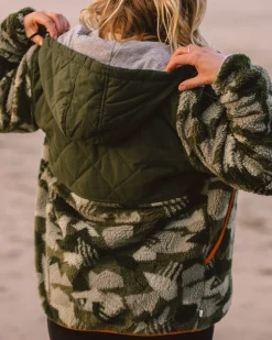 Damen Sefton Tieflor-Sherpa Fleece mit Reißverschluss
