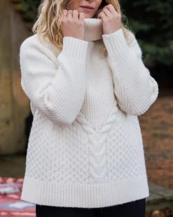 Damen Snuggle Strickpullover mit Rollkragen