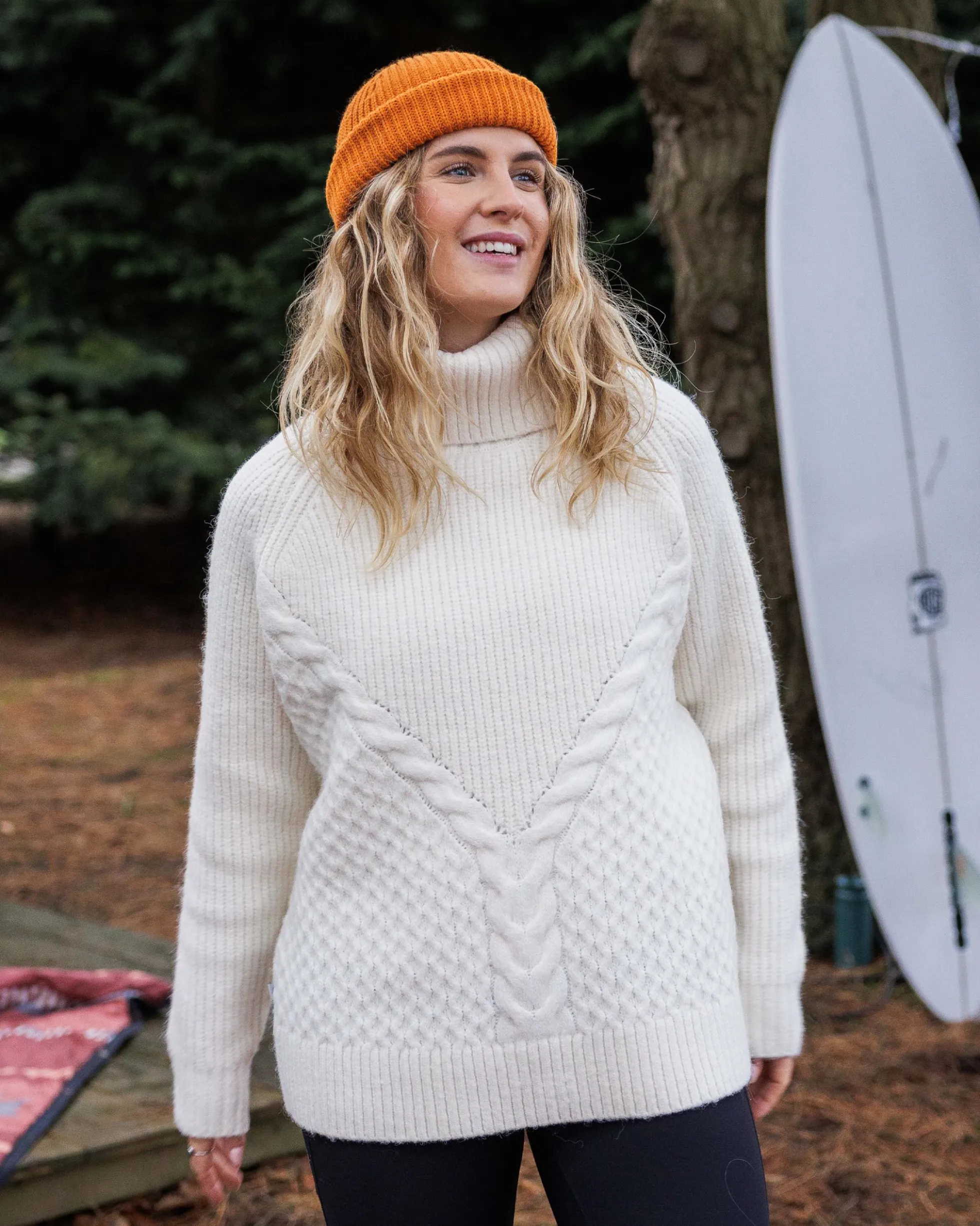 Damen Snuggle Strickpullover mit Rollkragen