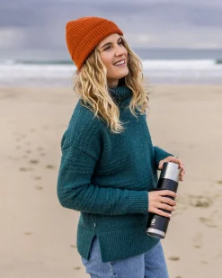 Damen Snug Polo Neck Gestrickter Pullover