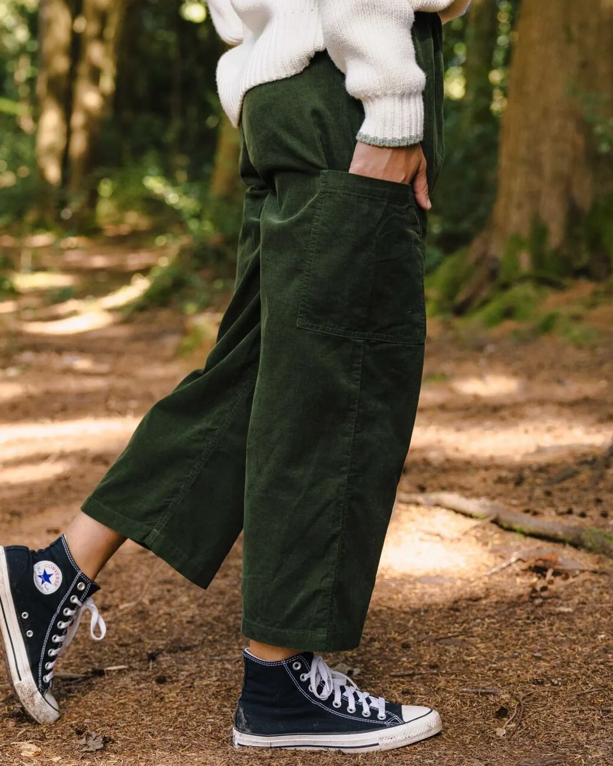 Damen Someday Verkürzte Bio-Baumwoll Cord Hose