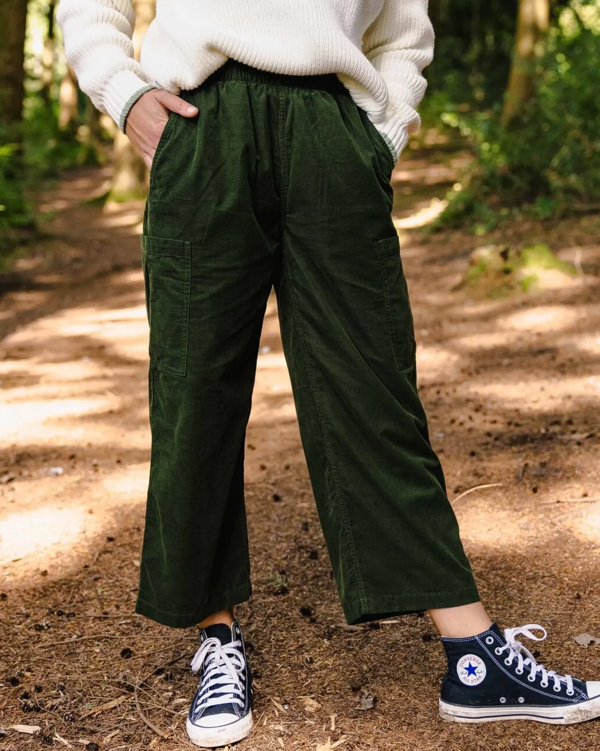 Damen Someday Verkürzte Bio-Baumwoll Cord Hose