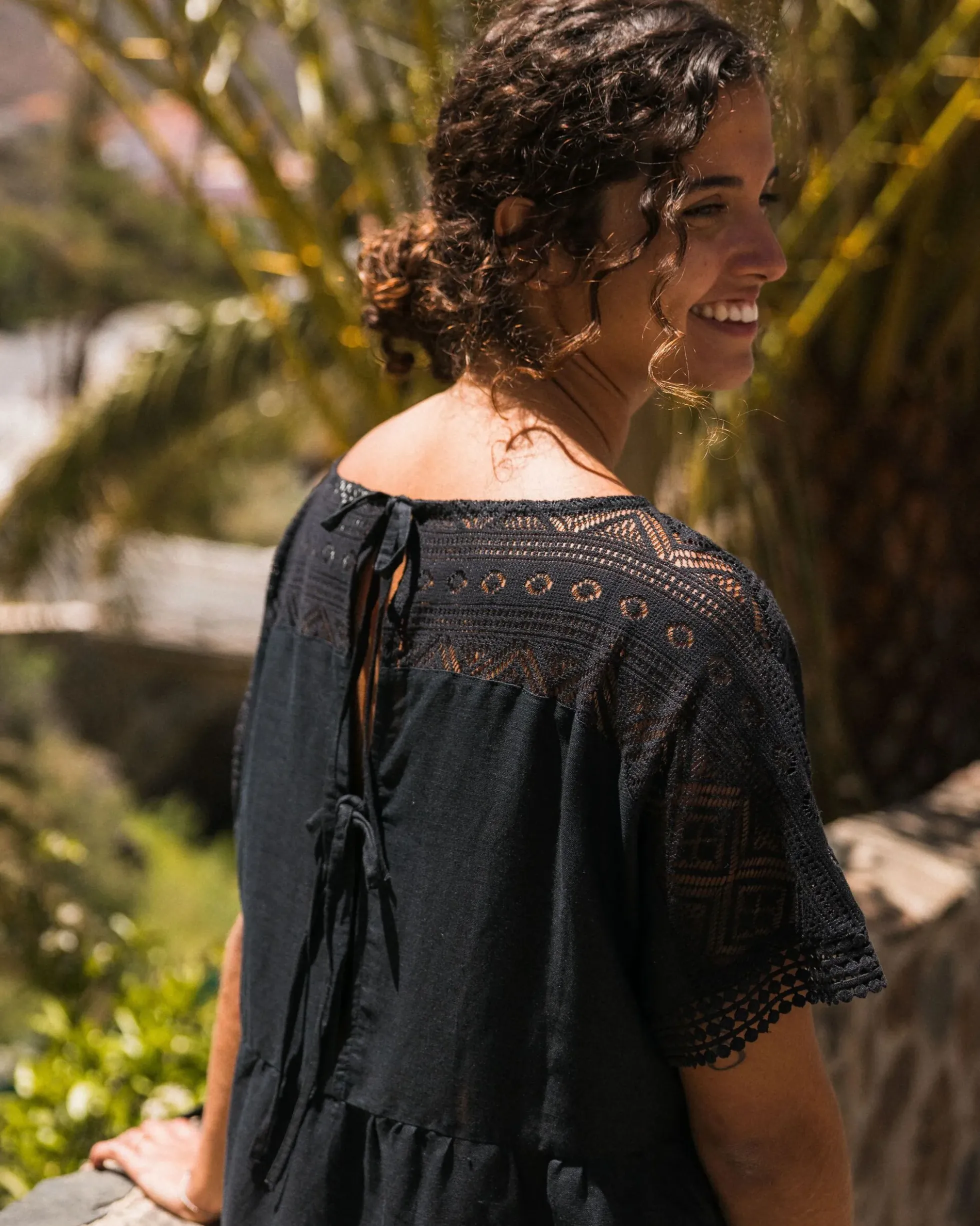 Damen Sono Leinen Strandkleid