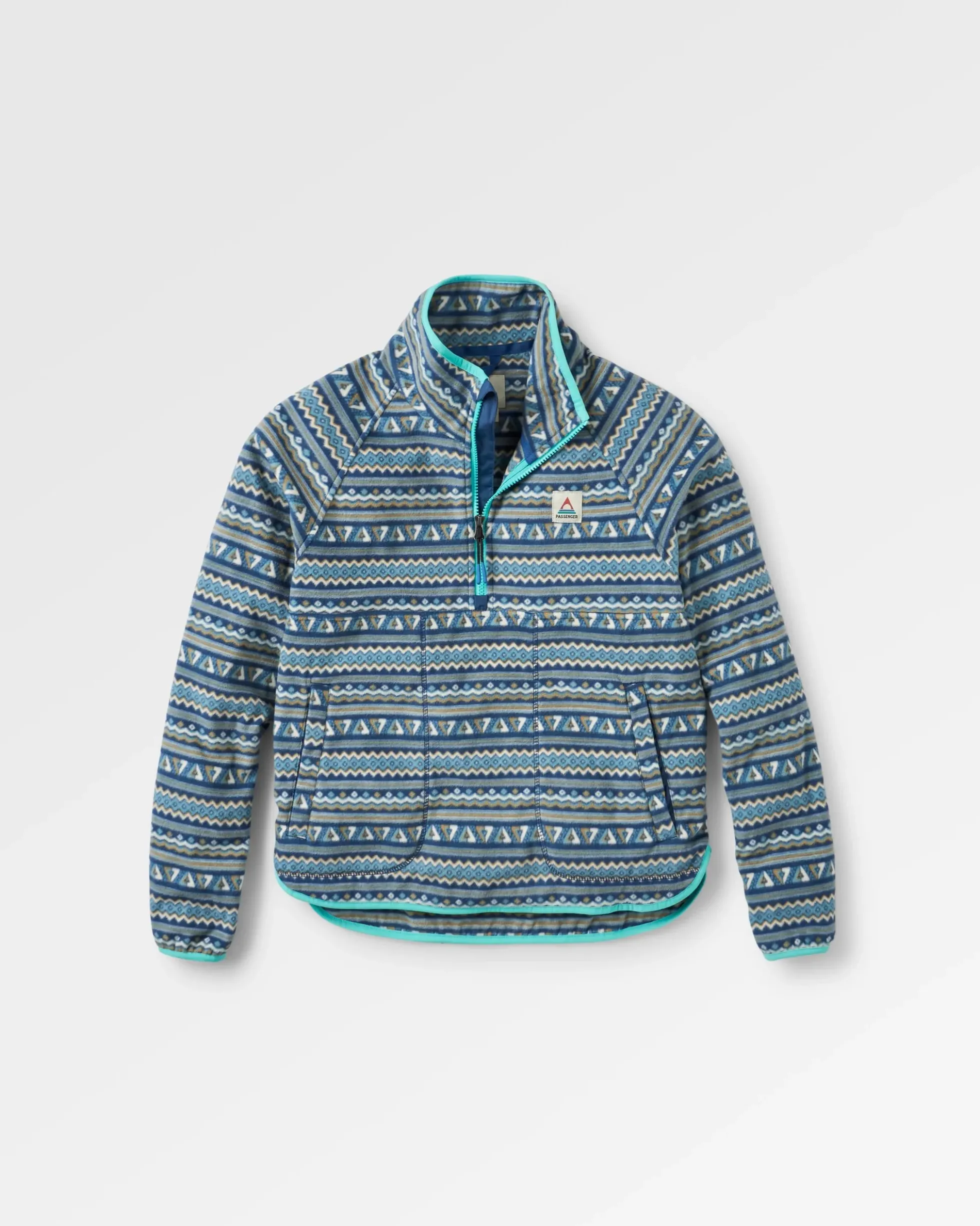 Damen Sorrel Polar Fleece – Geo Stripe Dunkles Denim