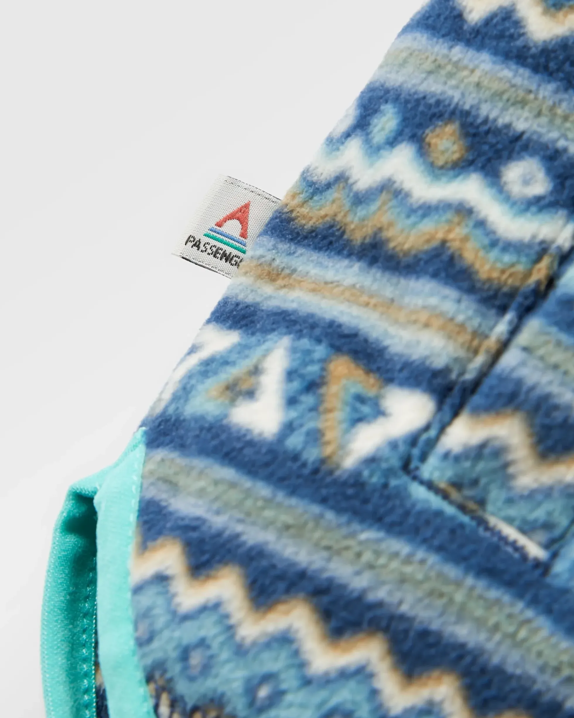 Damen Sorrel Polar Fleece – Geo Stripe Dunkles Denim