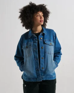 Damen Stella Langarmshirt aus Denim