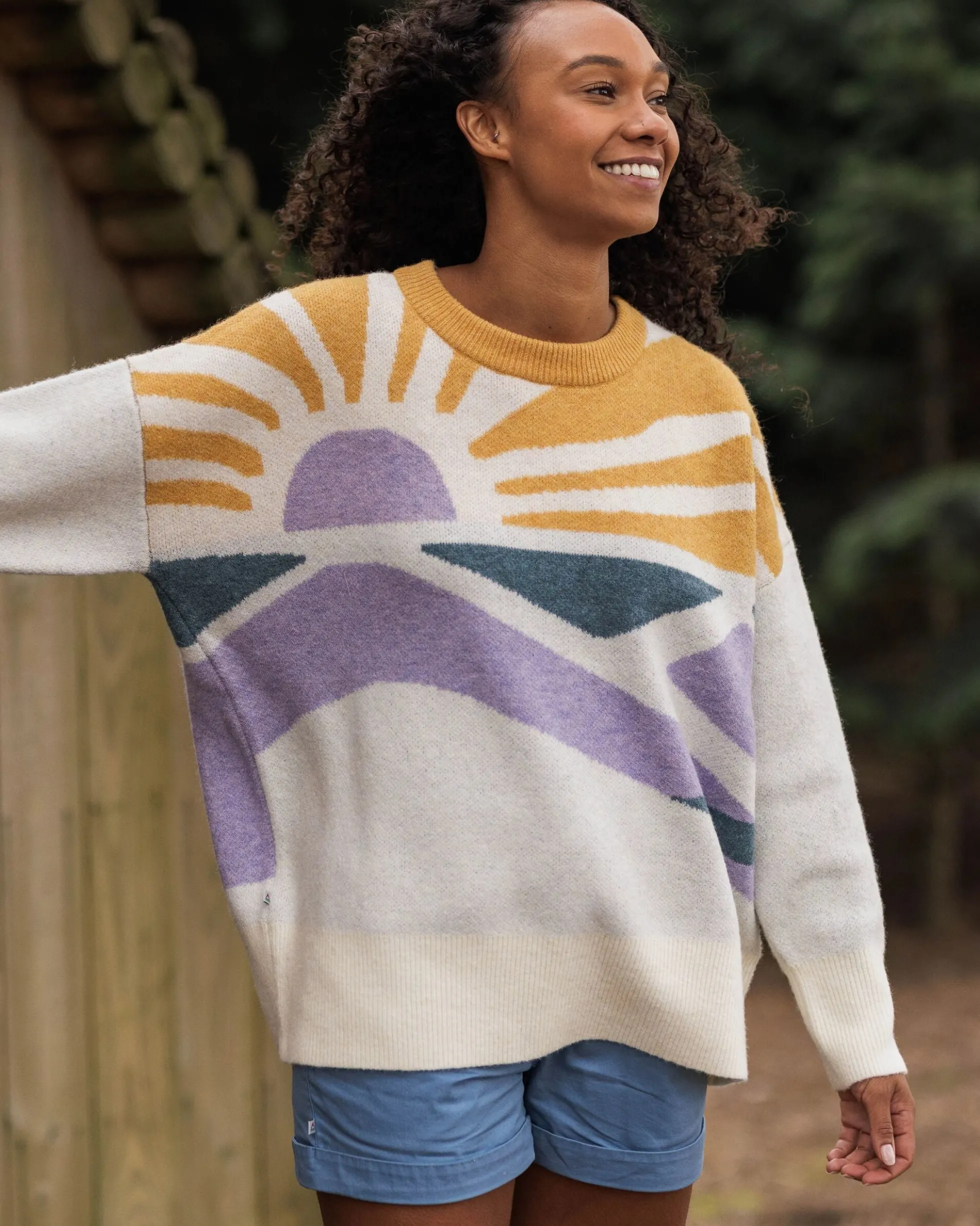 Damen Sunsets Oversized Knitted Pullover