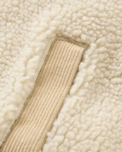 Damen Tawny Kragenlose Deep-Pile Sherpa Weste