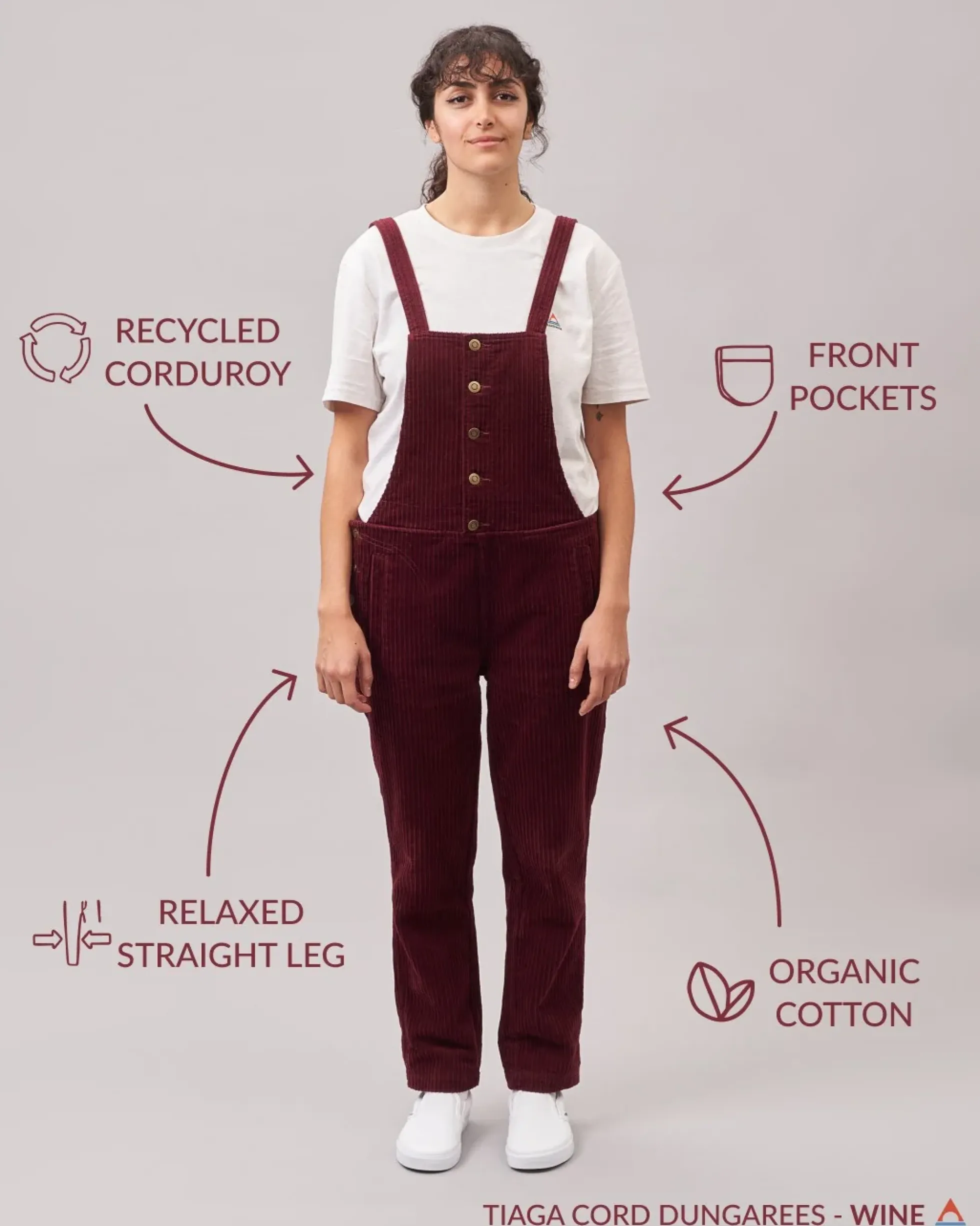 Damen Tiaga Cord Latzhosen