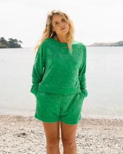 Damen Vibes Texturierte Shorts