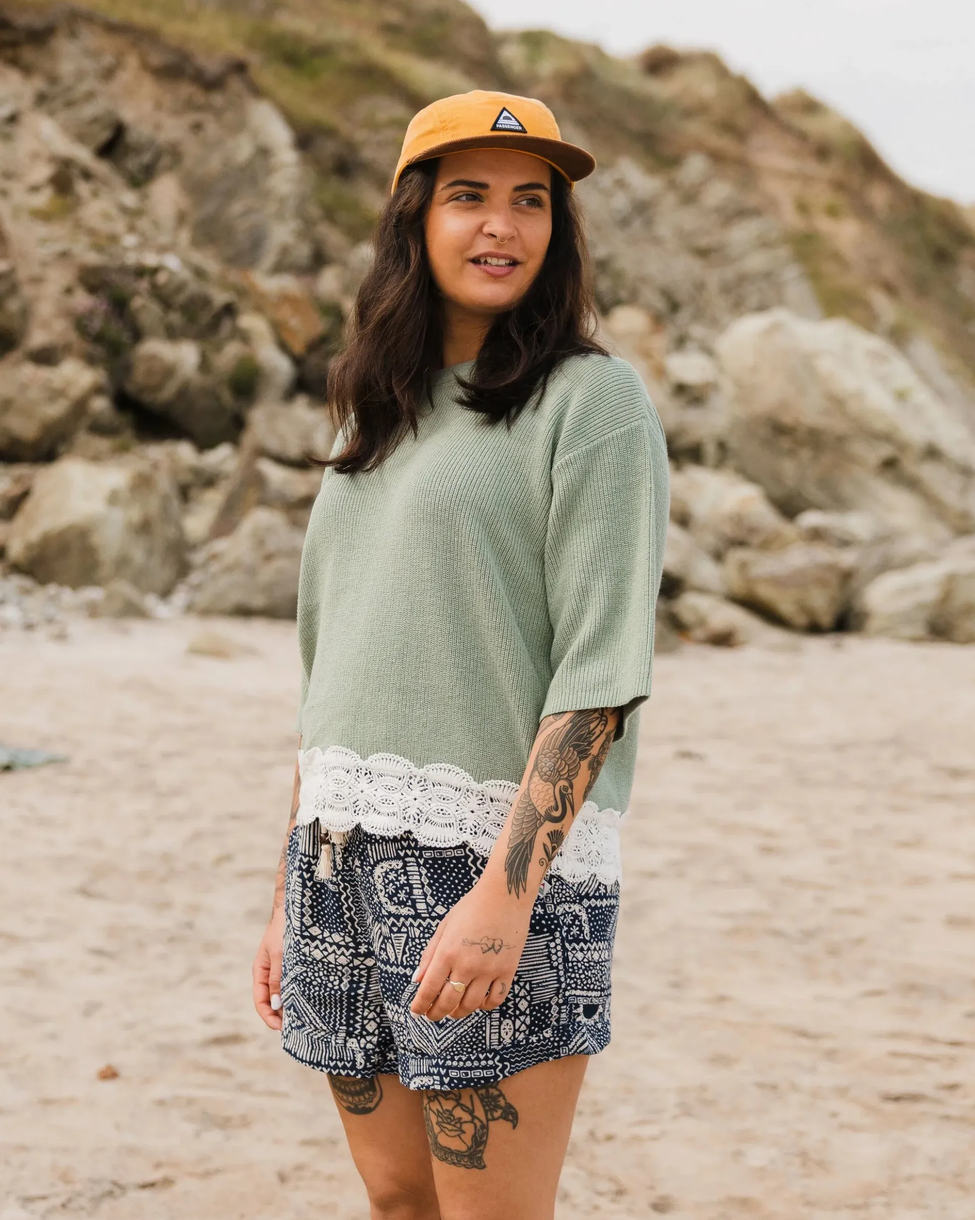 Damen Vintage Bio-Strickpullover