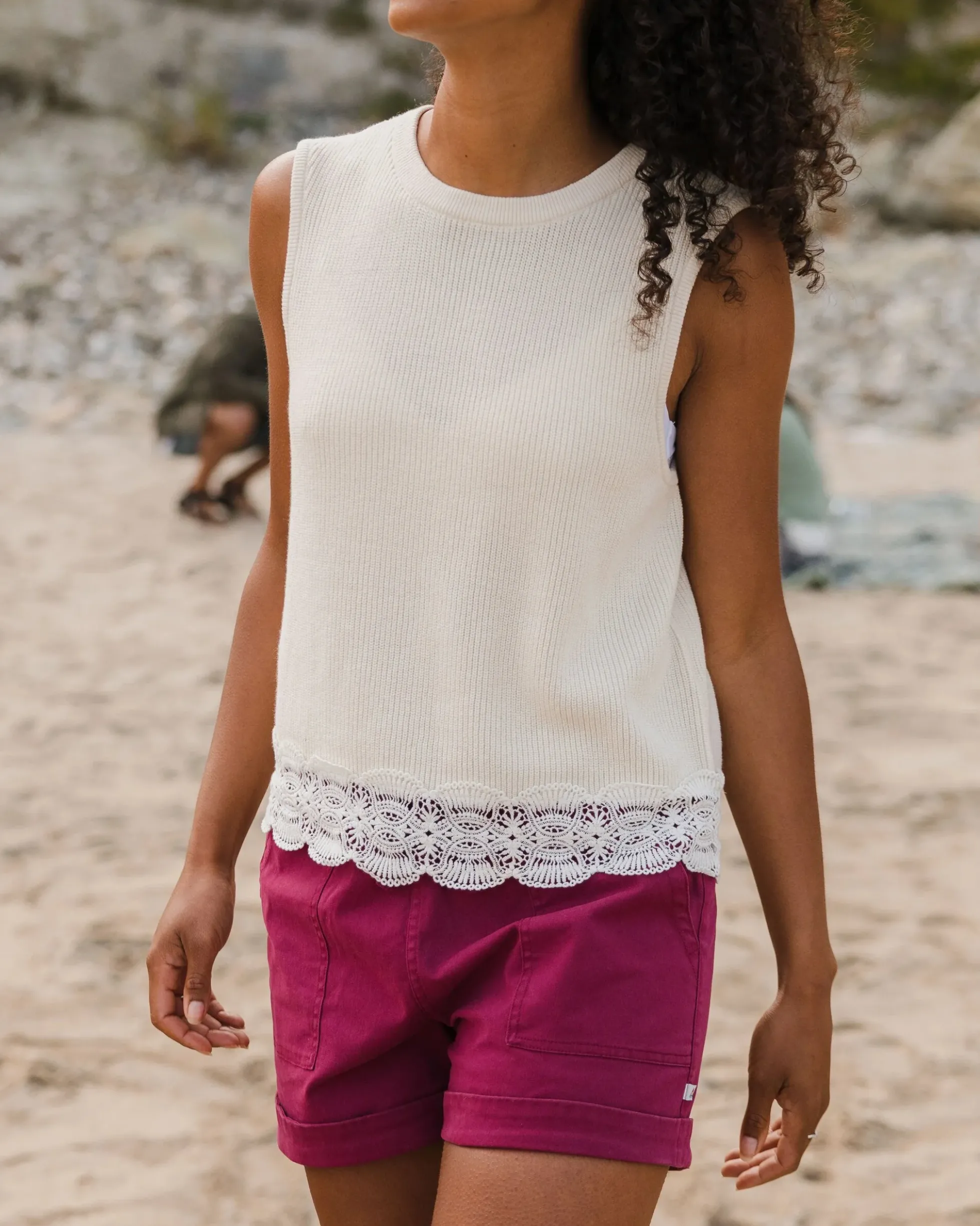 Damen Vintage Bio Stricktop