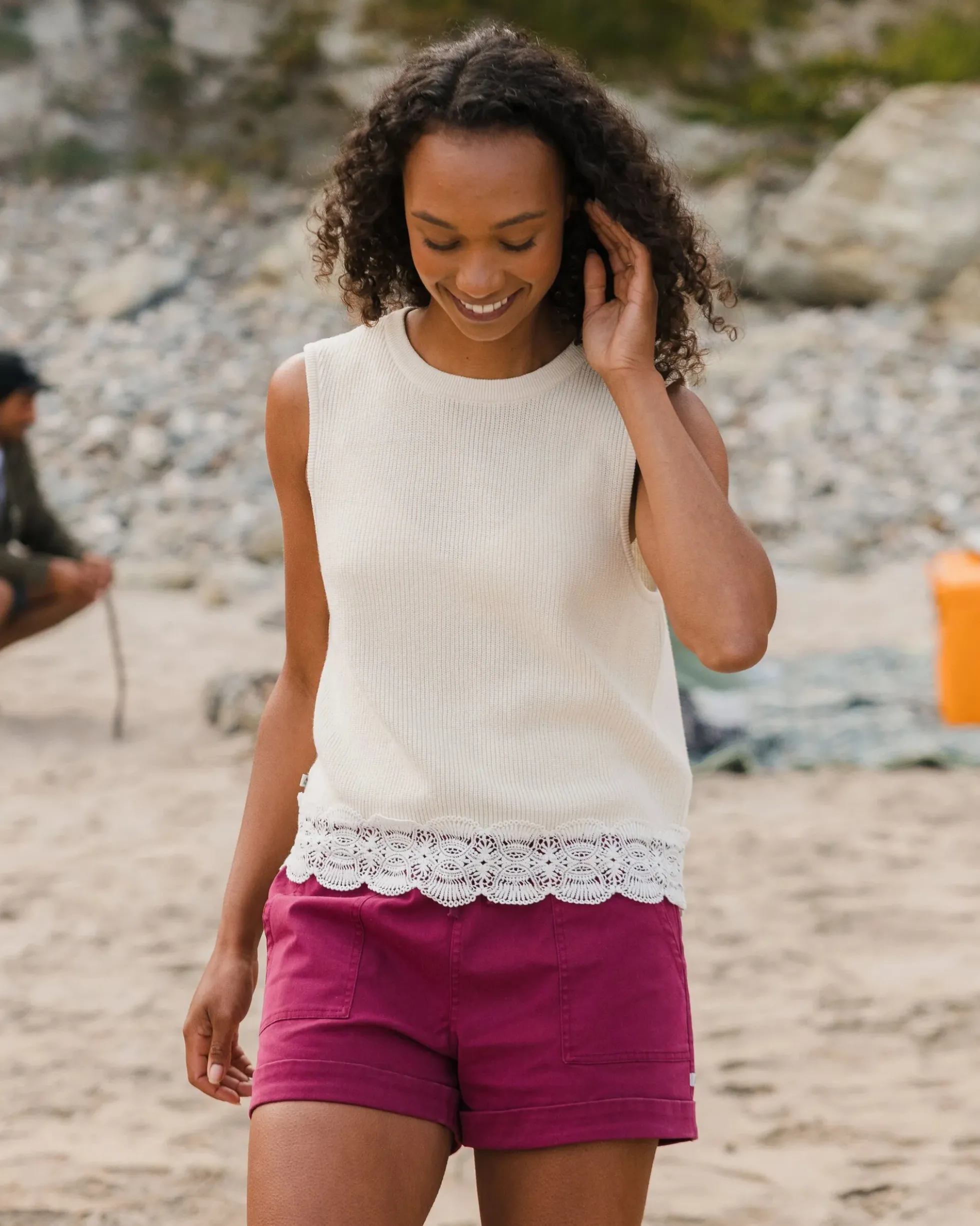 Damen Vintage Bio Stricktop