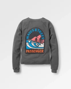 Damen Waves & Trees Sweatshirt