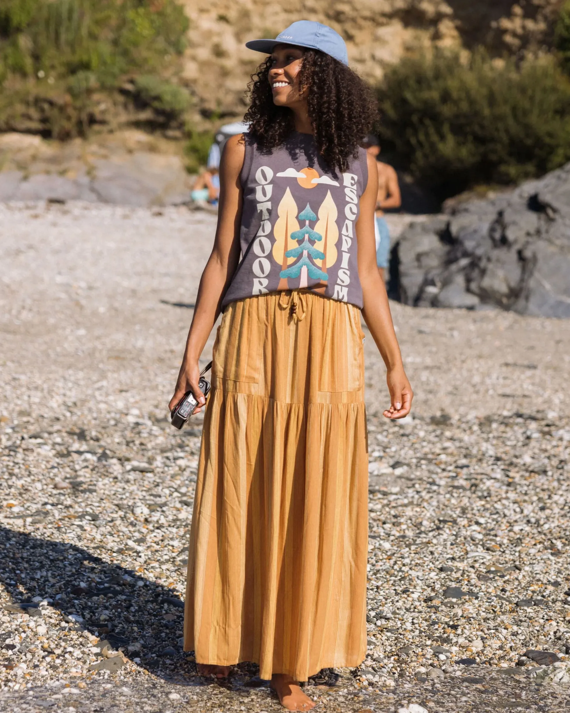 Damen Zephyr Gewebter Maxi-Rock