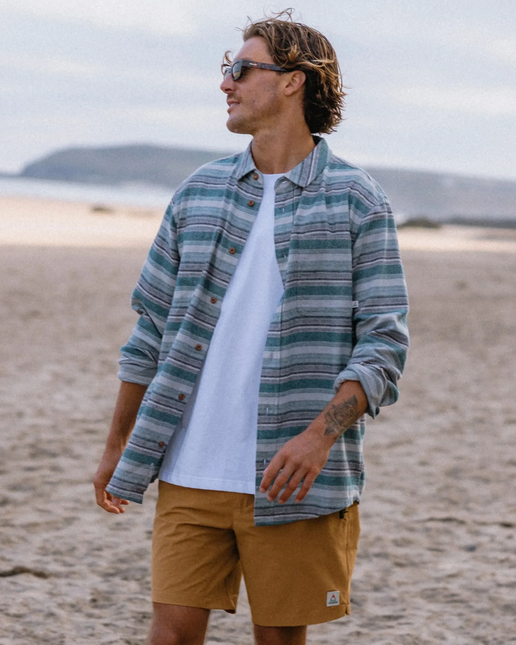 Herren Backcountry Stripe Leichtes Hemd