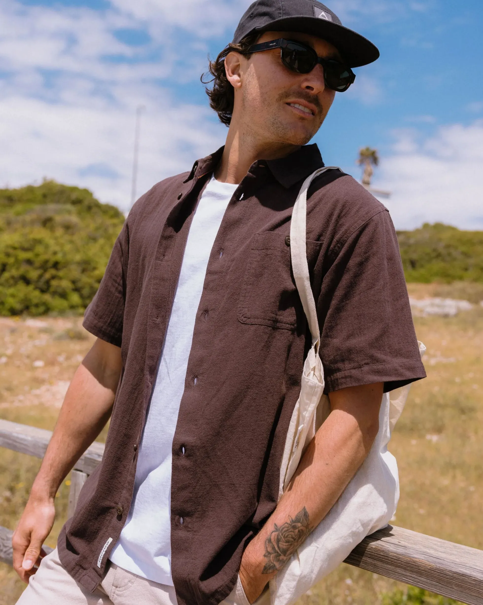 Herren Chill Struktur Kurzarmhemd