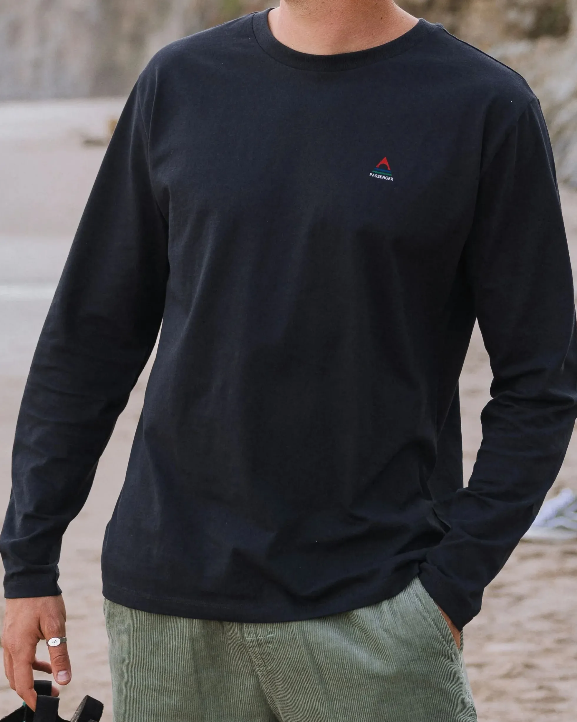 Herren Classic Logo Langarmshirt