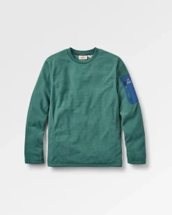 Herren Forestscape Grid Fleece Rundhals