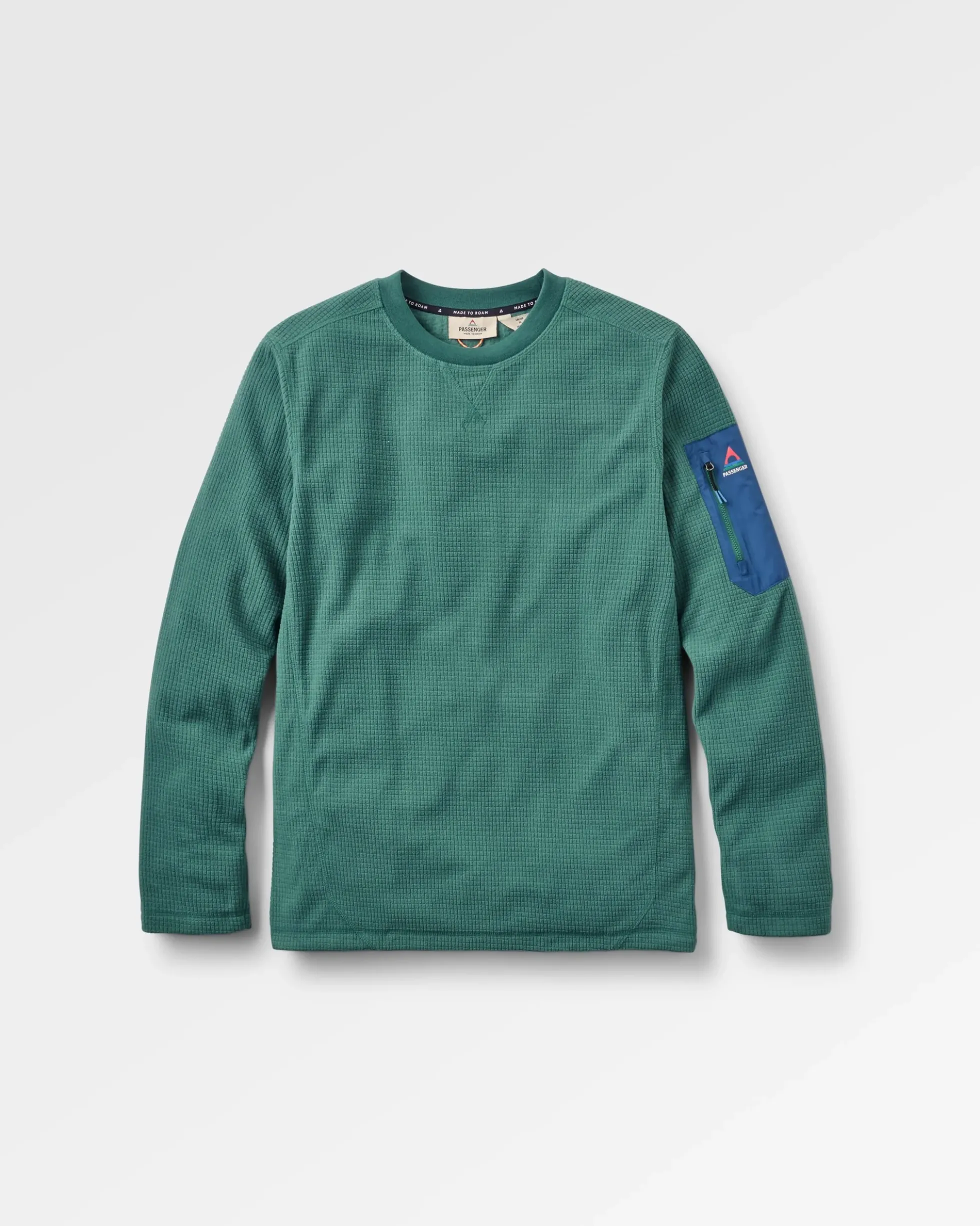Herren Forestscape Grid Fleece Rundhals