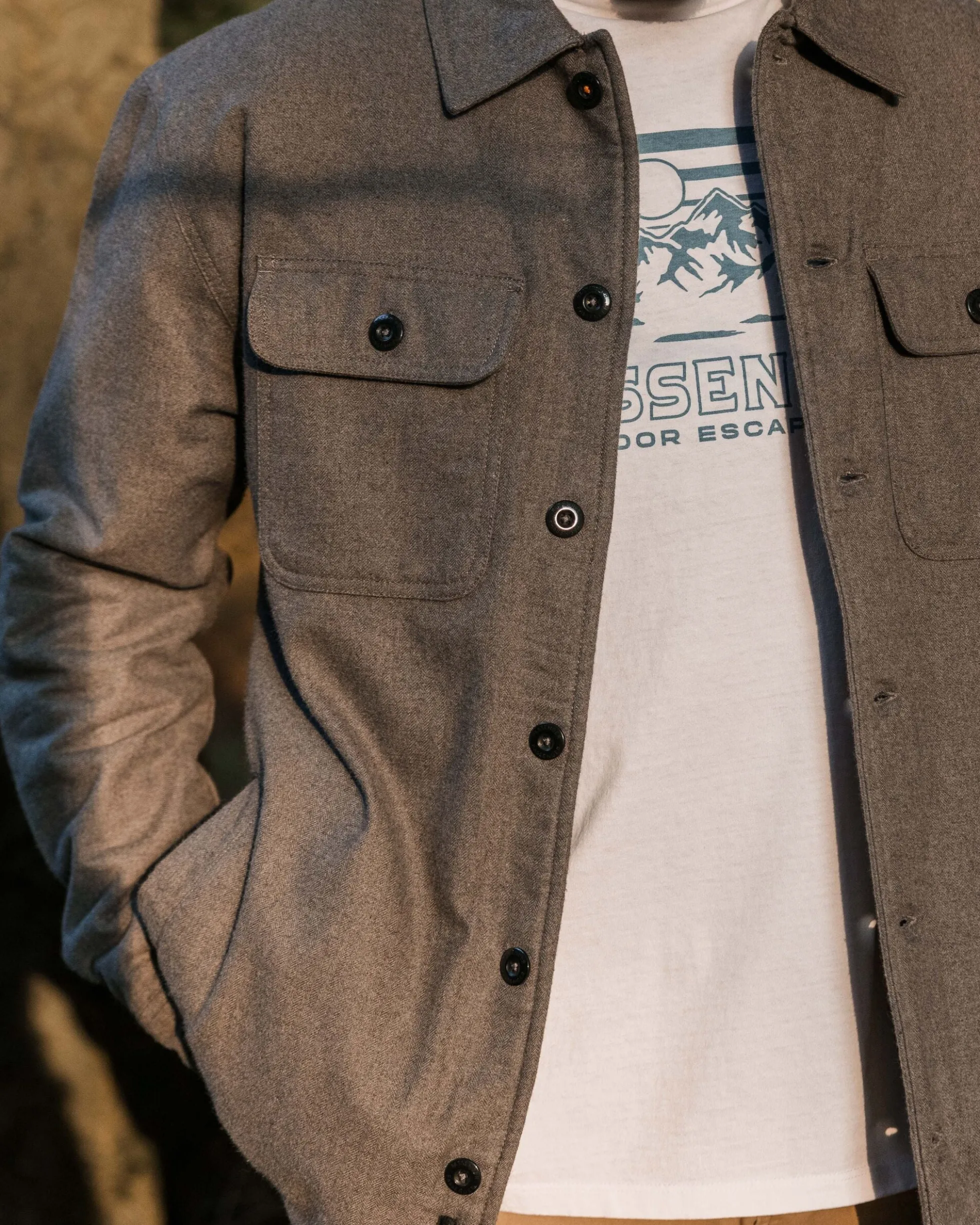 Herren Freestyle Sherpa-gefüttertes Overshirt