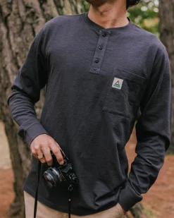 Herren Headland Langarmshirt Slub Henley