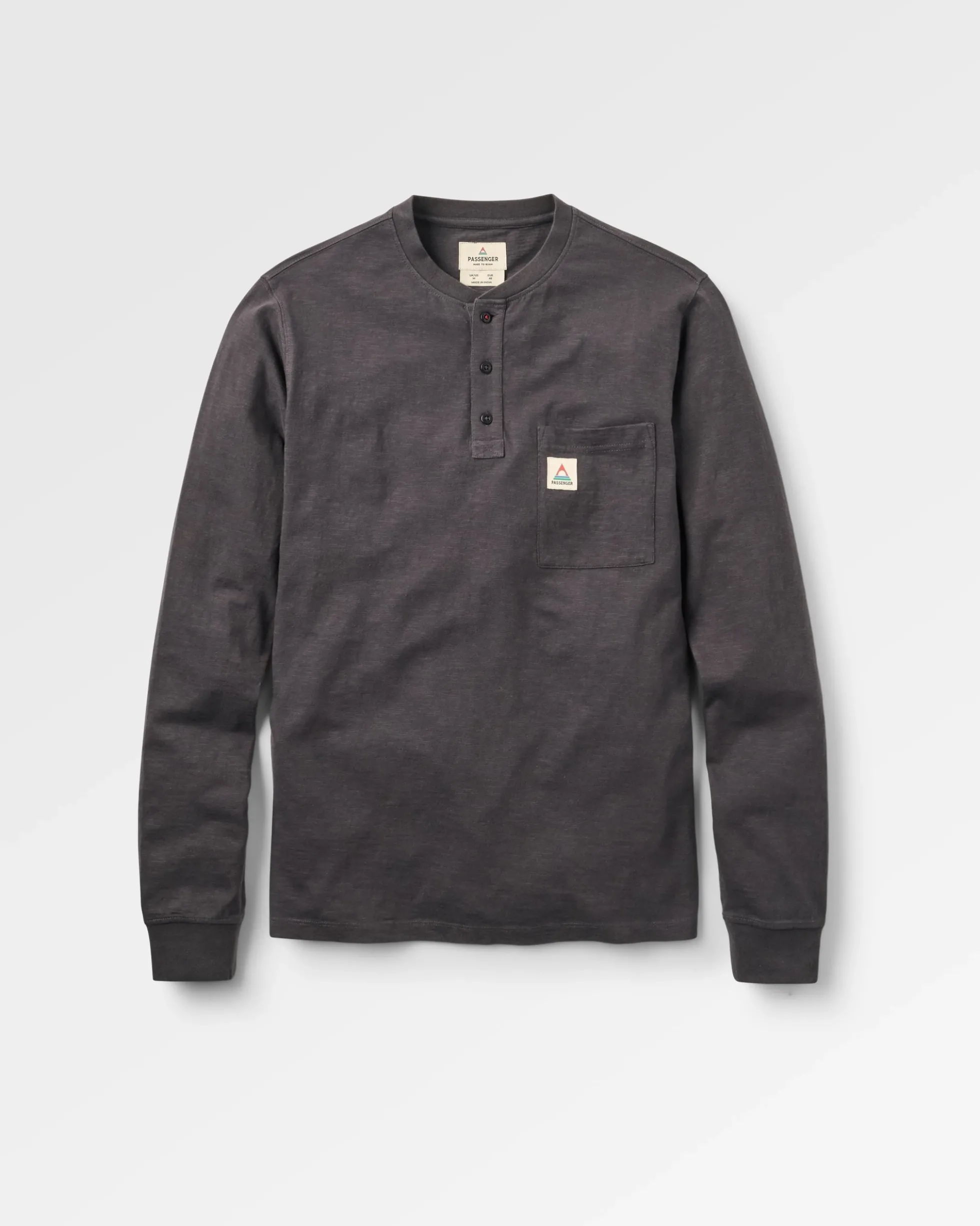 Herren Headland Langarmshirt Slub Henley