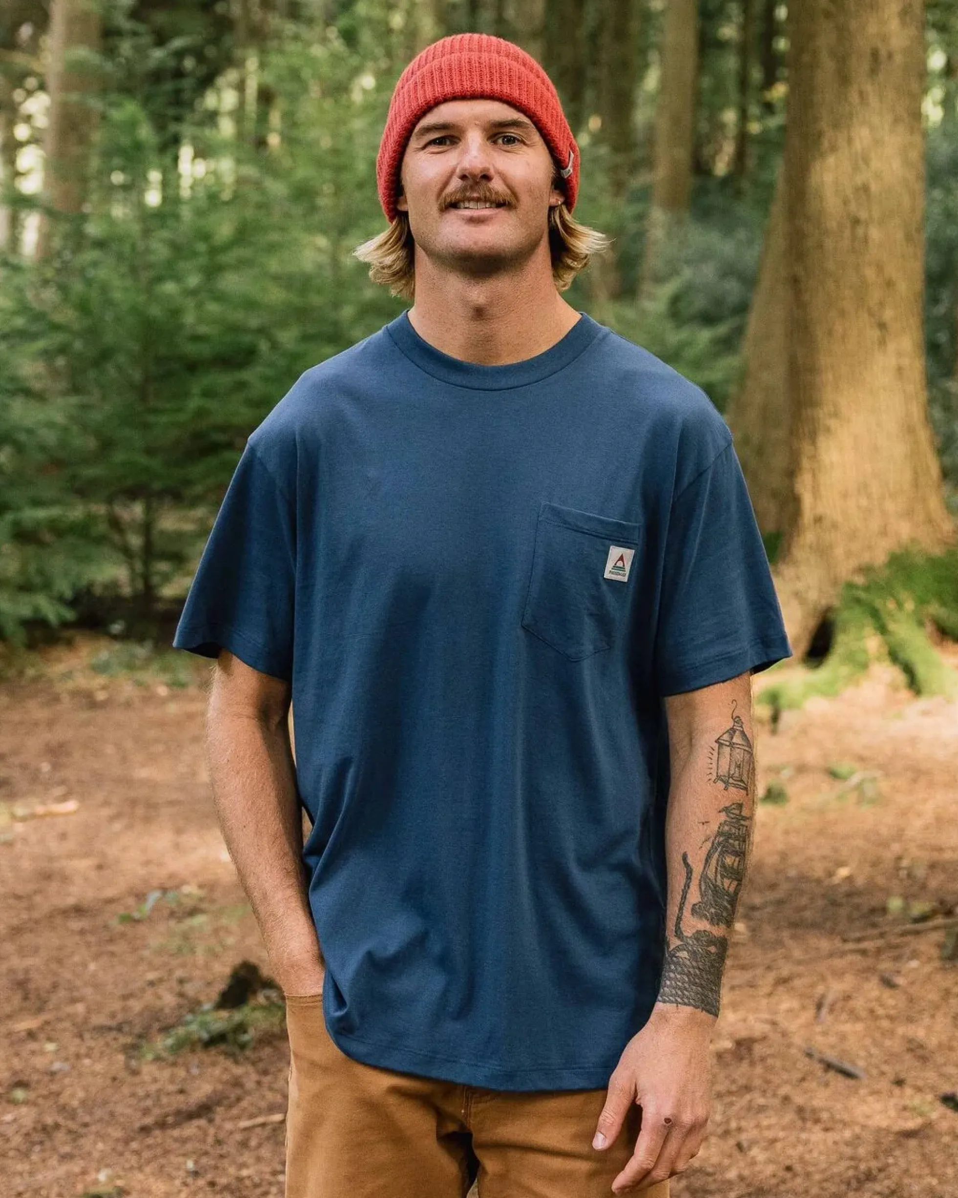 Herren Heritage Natürliches Relaxed Fit T-Shirt
