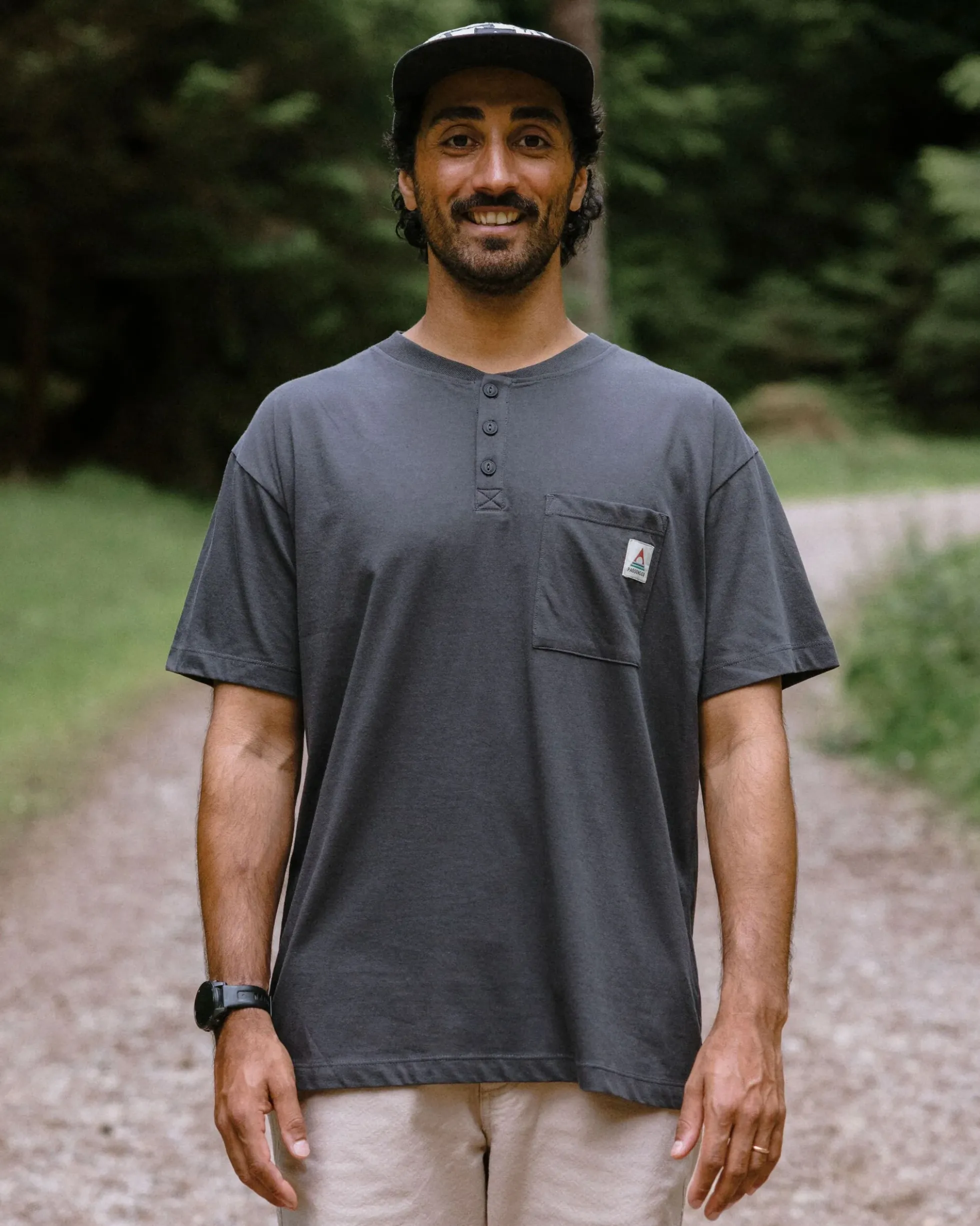Herren Heritage Relaxed Fit Henley T-Shirt