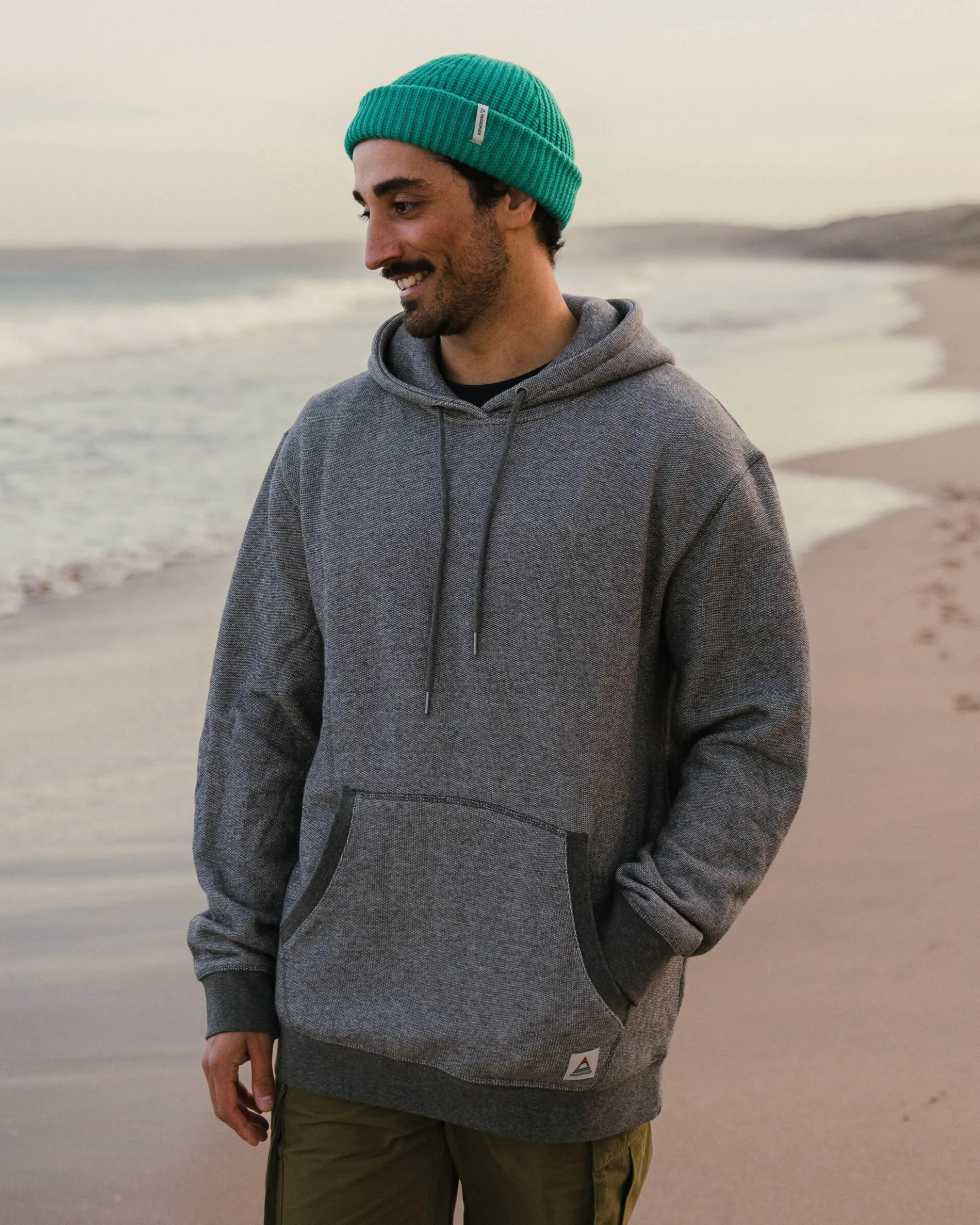 Herren Heritage strukturiertes, entspannt geschnittenes Kapuzen-Sweatshirt