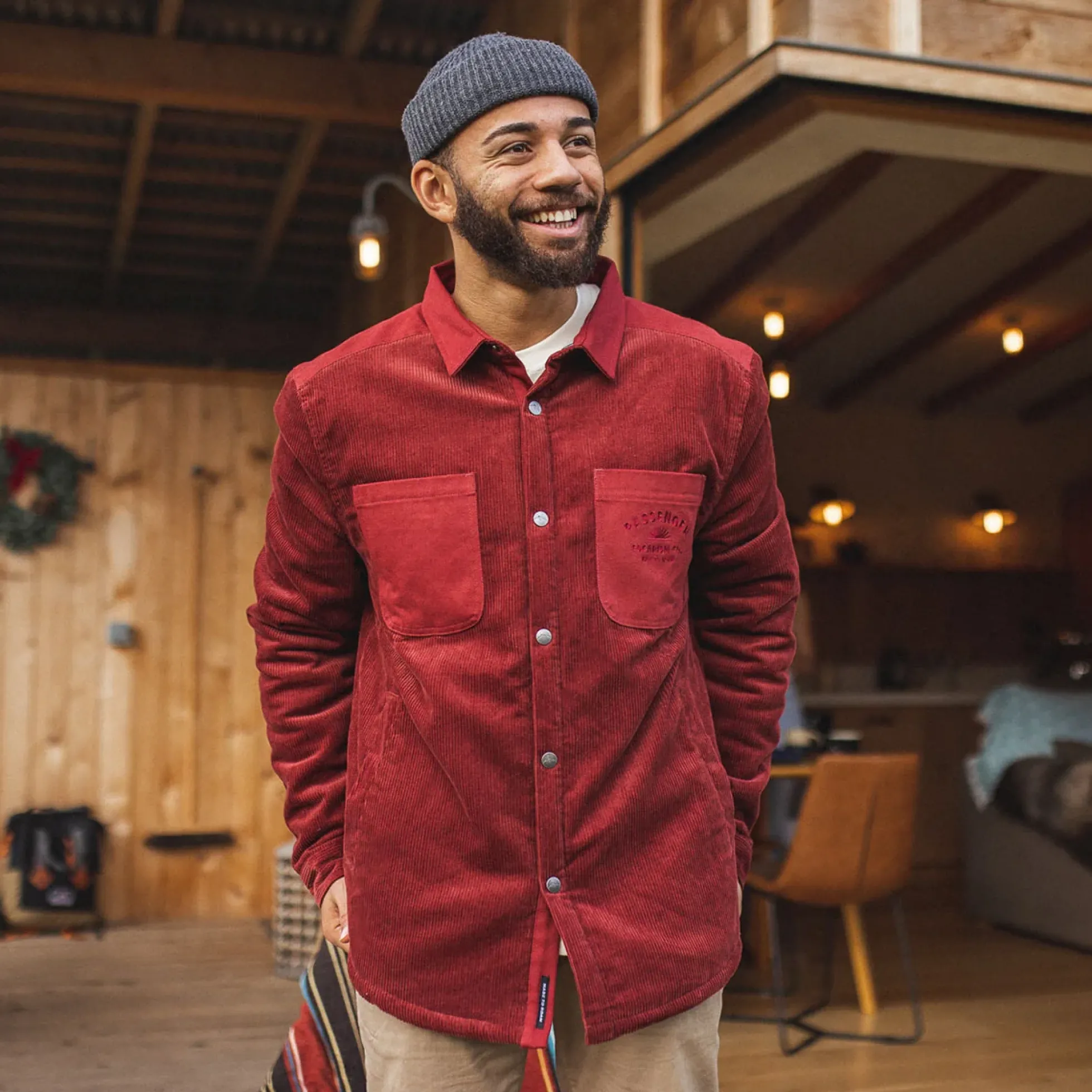 Herren Kodiak Sherpa gefüttertes Cord Overshirt