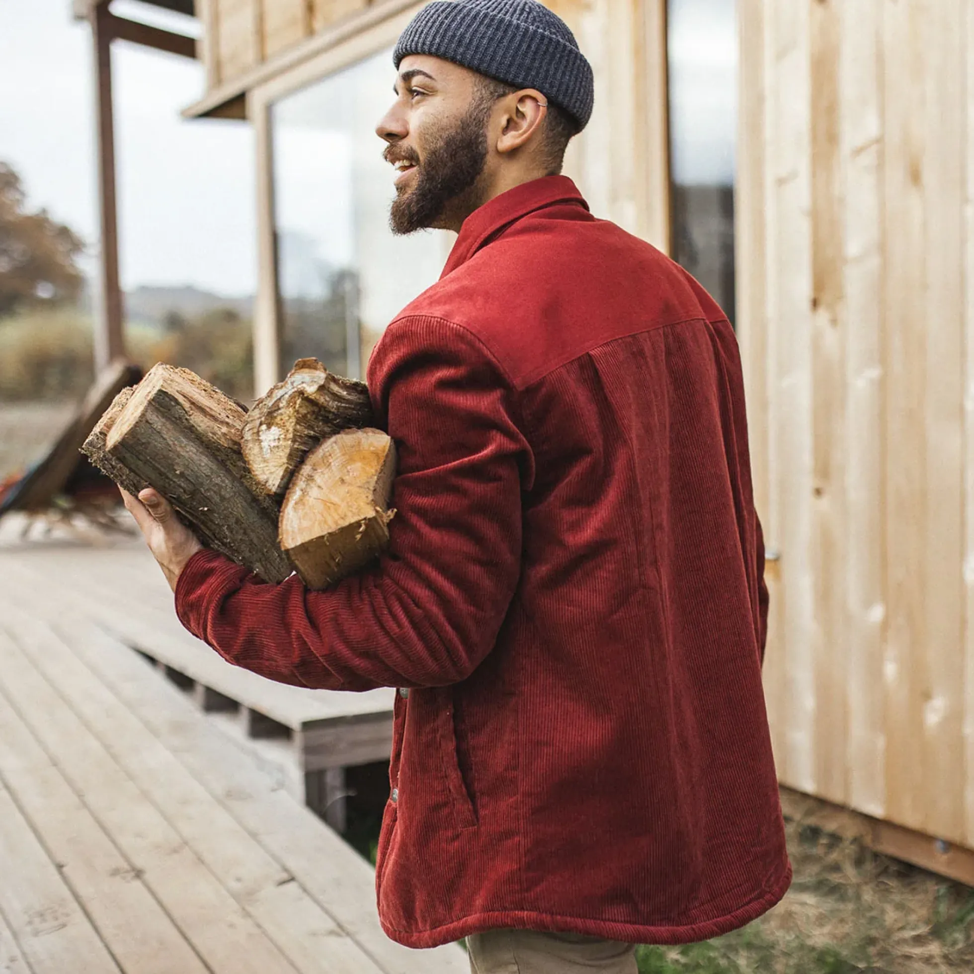 Herren Kodiak Sherpa gefüttertes Cord Overshirt