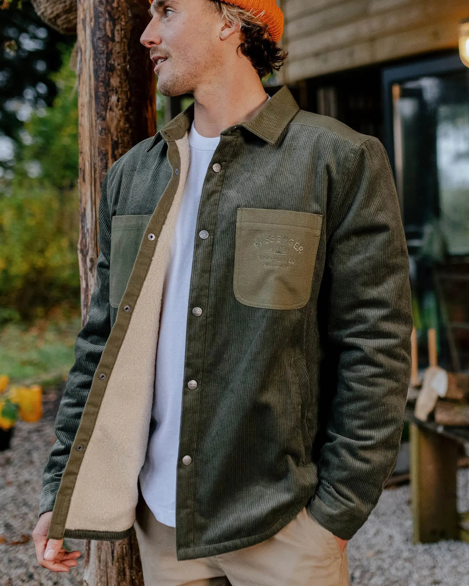 Herren Kodiak Sherpa gefüttertes Cord Overshirt